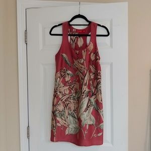 New York and Co red silk dress